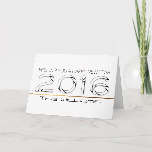 Cartes Pour Fêtes Annuelles Bonne année 2016 Accueil personnalisé 1 (Devant)