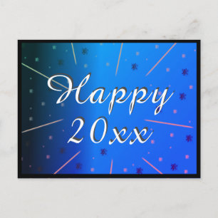 Cartes Pour Fêtes Annuelles Bonne année 2020 Blue Stars