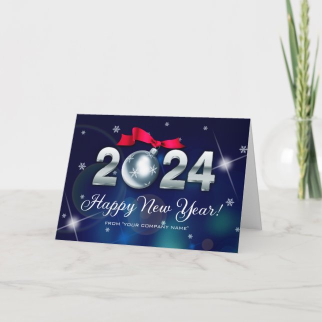 Cartes Pour Fêtes Annuelles Bonne année 2021. Entreprise personnalisée (Devant)