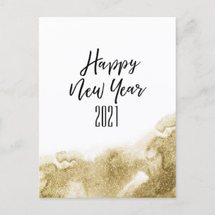 Cartes Pour Fêtes Annuelles Bonne année 2021   Festive Gold Abstrait