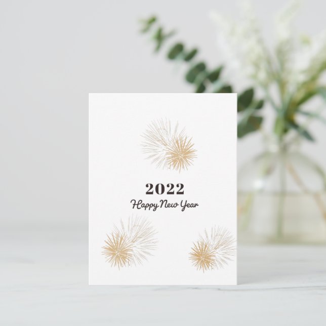 Cartes Pour Fêtes Annuelles Bonne année 2022 (Debout devant)
