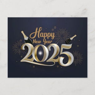 Cartes Pour Fêtes Annuelles Bonne année 2025 : Elégante fête