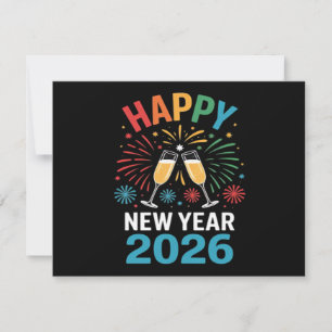 Cartes Pour Fêtes Annuelles Bonne année 2026 Fête drôle de la Saint-Sylvestre 