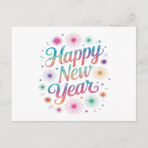 Cartes Pour Fêtes Annuelles Bonne année 2026 Feux d'artifice Essentiel