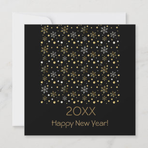 Cartes Pour Fêtes Annuelles Bonne Année 20XX & Décoration de Noël en Or