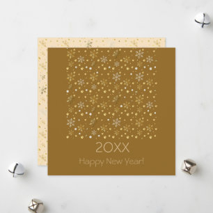 Cartes Pour Fêtes Annuelles Bonne année 20XX & Décoration de Noël Or