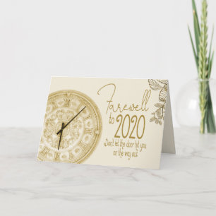 Cartes Pour Fêtes Annuelles Bonne année Adieu à 2020