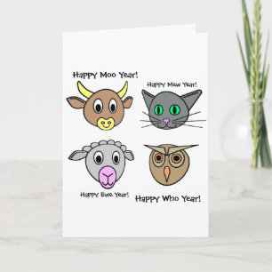 Cartes Pour Fêtes Annuelles Bonne année, année du vache !