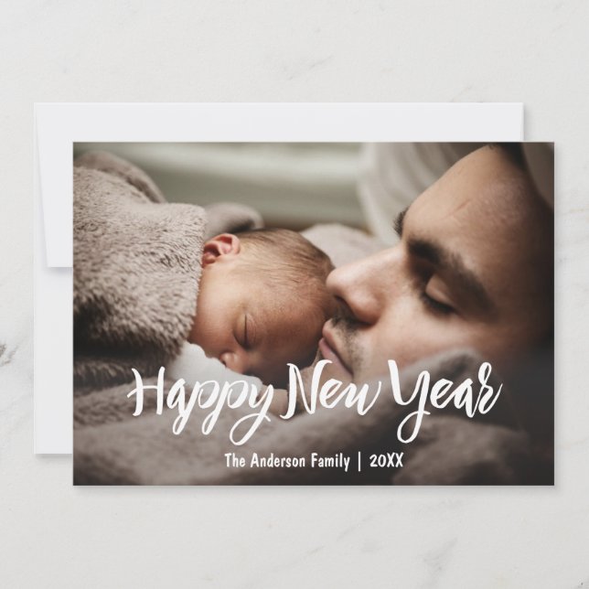 Cartes Pour Fêtes Annuelles Bonne année avec photo (Devant)