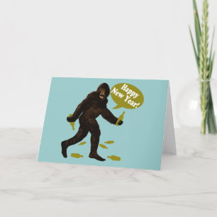 Cartes Pour Fêtes Annuelles Bonne année Bigfoot
