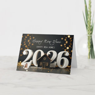 Cartes Pour Fêtes Annuelles Bonne année, bonne nouvelle maison, courtier immob