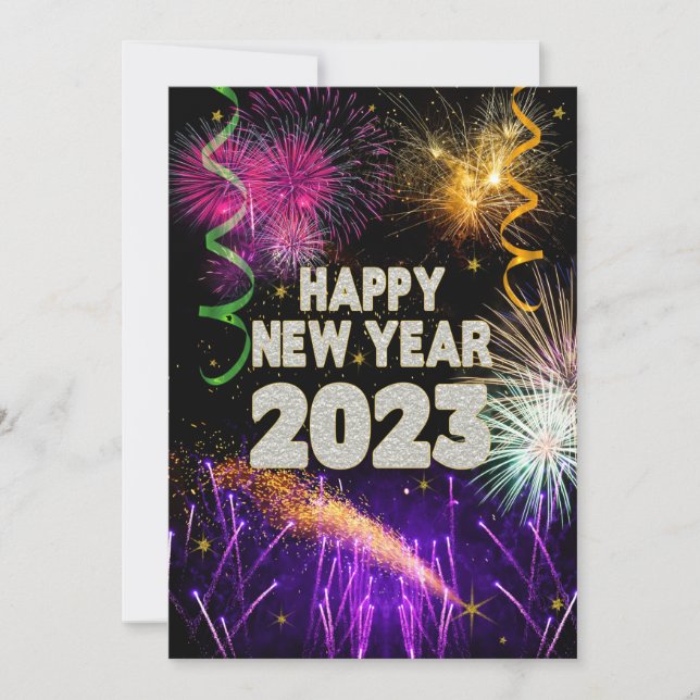 Cartes Pour Fêtes Annuelles BONNE ANNÉE Célébration du feu d'artifice 2023 (Devant)