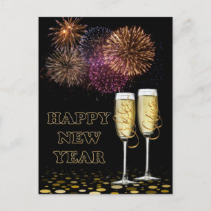 Cartes Pour Fêtes Annuelles Bonne année - Champagne