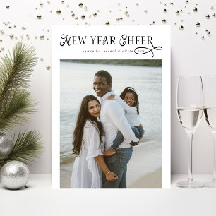 Cartes Pour Fêtes Annuelles Bonne Année Cheer Modern Family 4 Collage de Photo