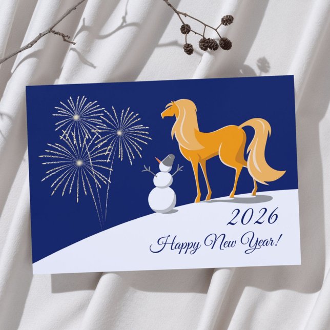 Cartes Pour Fêtes Annuelles Bonne année chinoise du Cheval de Feu 2026 (Créateur téléchargé)
