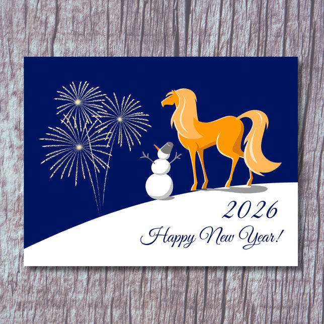 Cartes Pour Fêtes Annuelles Bonne année chinoise du Cheval de Feu 2026 (Créateur téléchargé)