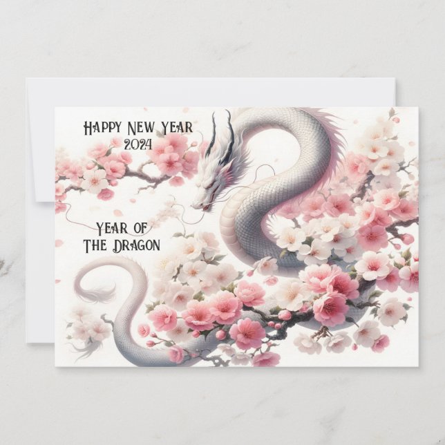 Cartes Pour Fêtes Annuelles Bonne Année Chinoise Du Dragon (Devant)