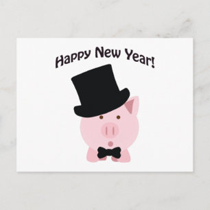Cartes Pour Fêtes Annuelles Bonne année ! Cochon élégant