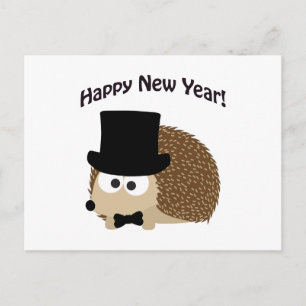 Cartes Pour Fêtes Annuelles Bonne année ! Dapper Hedgehog