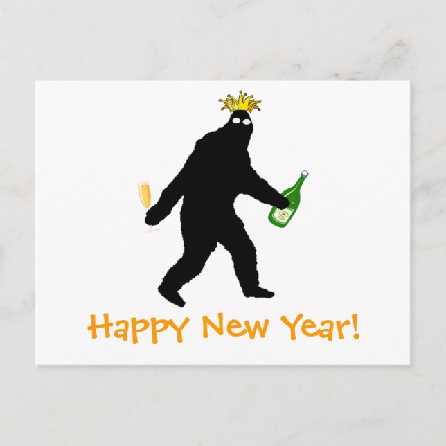 Cartes Pour Fêtes Annuelles Bonne année de Bigfoot ! (Devant)