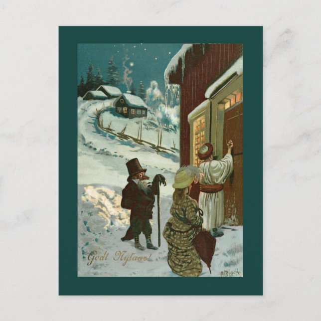 Cartes Pour Fêtes Annuelles Bonne année de Godt Nytaar (Devant)