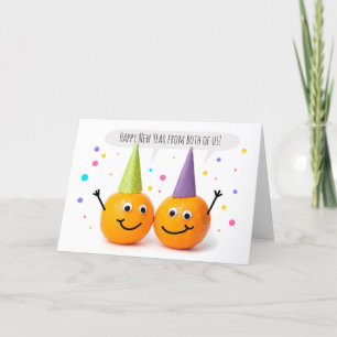 Cartes Pour Fêtes Annuelles Bonne Année de notre part à tous les deux du Coupl