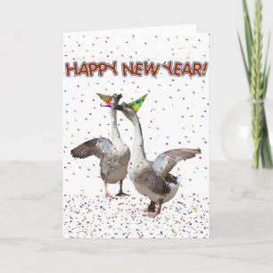 Cartes Pour Fêtes Annuelles Bonne année des oies fêtardes