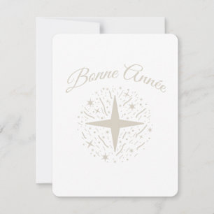 Cartes Pour Fêtes Annuelles Bonne Année : design argenté avec des étoiles