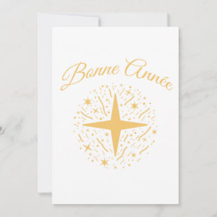 Cartes Pour Fêtes Annuelles Bonne Année dorée : étoiles et confettis les fêtes