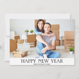 Cartes Pour Fêtes Annuelles Bonne année et nouvelle adresse photo Avec calen
