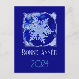 Cartes Pour Fêtes Annuelles Bonne Annee - Flocon de neige - 2024