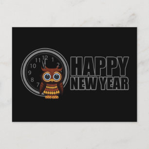 Cartes Pour Fêtes Annuelles Bonne année - Hibou