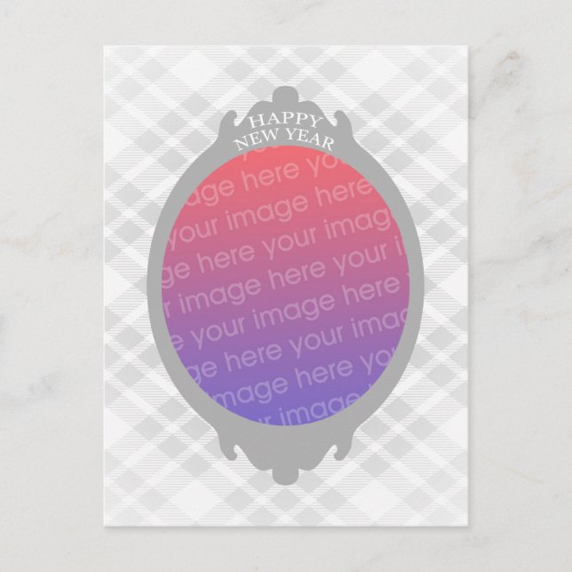 Cartes Pour Fêtes Annuelles bonne année (insérez votre propre image) (Devant)