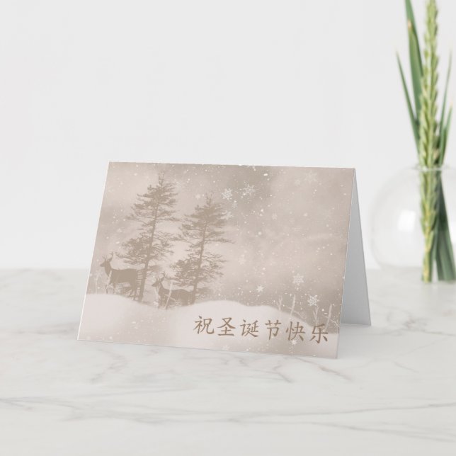Cartes Pour Fêtes Annuelles Bonne année langue chinoise stylée (Devant)