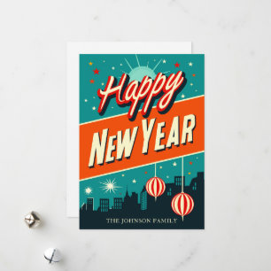 Cartes Pour Fêtes Annuelles Bonne année milieu du siècle