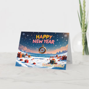 Cartes Pour Fêtes Annuelles Bonne Année Montre de Gousse Vintage