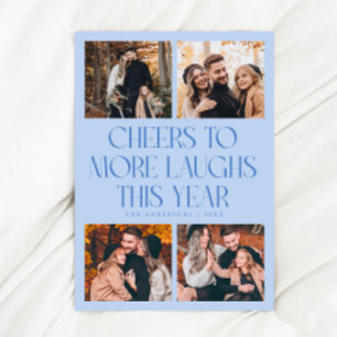 Cartes Pour Fêtes Annuelles Bonne année Multi Photo Bleu Glaçon