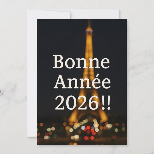 Cartes Pour Fêtes Annuelles Bonne Annee/New Year's card  (Devant)