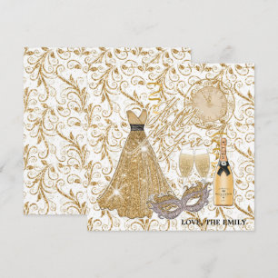 Cartes Pour Fêtes Annuelles Bonne Année Or 