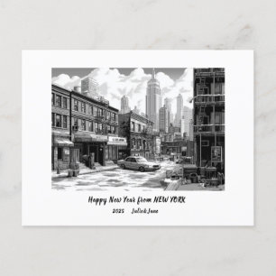 Cartes Pour Fêtes Annuelles Bonne année personnalisée 2025 New York