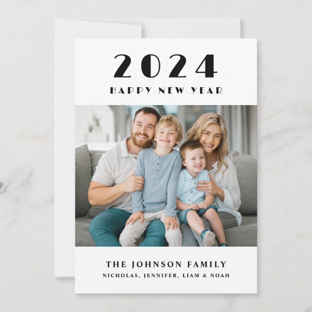 Cartes Pour Fêtes Annuelles Bonne année photo (Devant)