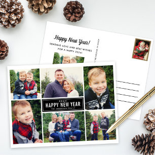 Cartes Pour Fêtes Annuelles Bonne année Photo Collage