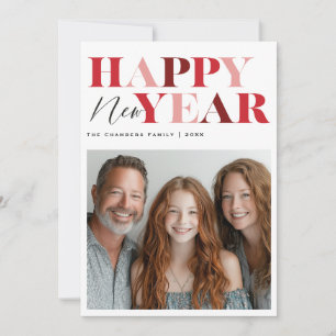 Cartes Pour Fêtes Annuelles Bonne année Red Design