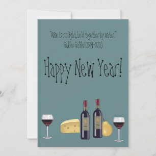 Cartes Pour Fêtes Annuelles Bonne année ! - Verres de vin