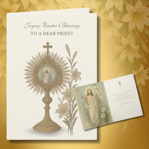 Cartes Pour Fêtes Annuelles Bonne Bénédiction de Pâques Prière Résurrection Vi