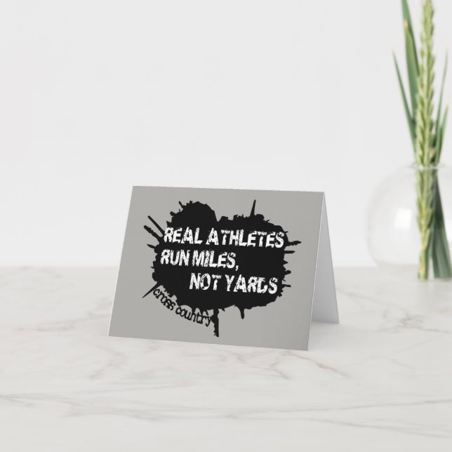 Cartes Pour Fêtes Annuelles Bonne chance Cross Country Runner Card (Devant)