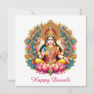 Cartes Pour Fêtes Annuelles Bonne déesse Diwali Lakshmi Festival de la Lumière