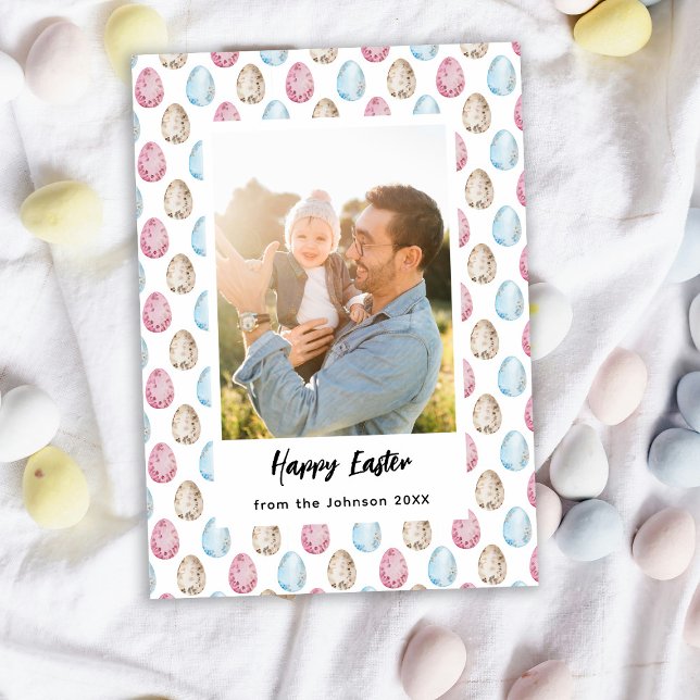 Cartes Pour Fêtes Annuelles Bonne famille de photos de Pâques (Créateur téléchargé)