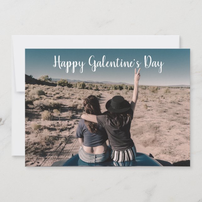Cartes Pour Fêtes Annuelles Bonne fête des Galentines Meilleurs amis Photo Sai (Devant)