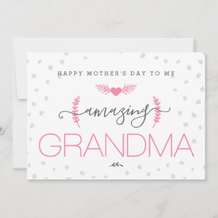 Cartes Pour Fêtes Annuelles Bonne fête des mères à ma grand-mère